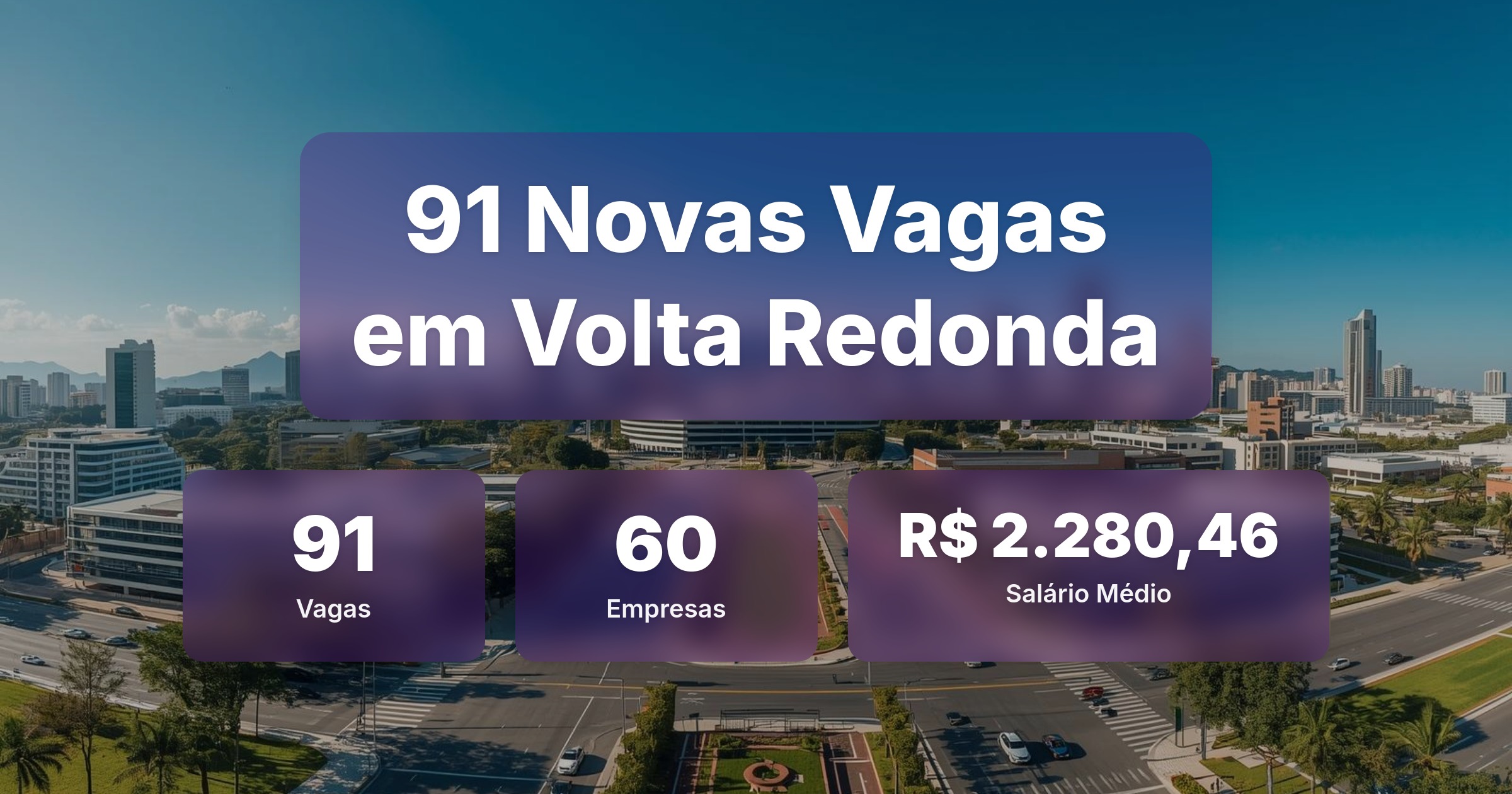 91 Novas Vagas de Emprego em Volta Redonda - 10/03/2026 - Análise completa com salários, empresas contratando e oportunidades nos setores de vendas e tecnologia