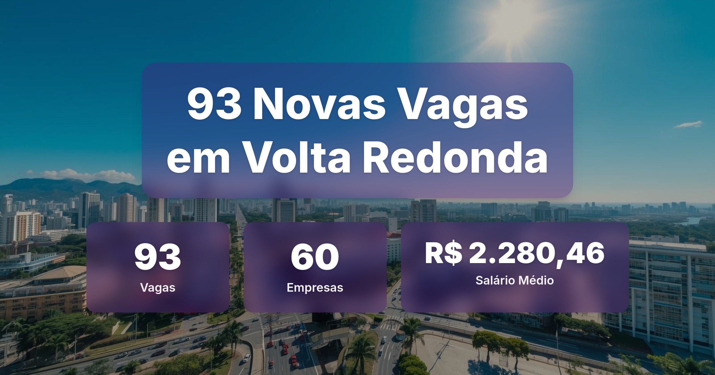93 Novas Vagas de Emprego em Volta Redonda - 12/03/2026 - Análise completa com salários, empresas contratando e oportunidades nos setores de vendas e tecnologia