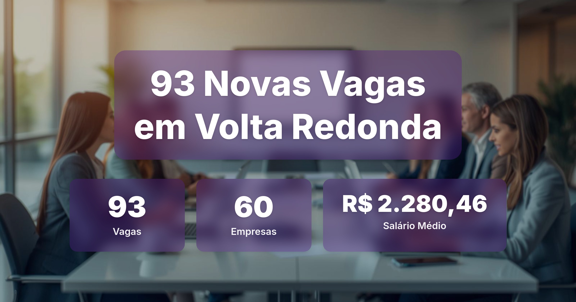 93 Novas Vagas de Emprego em Volta Redonda - 14/03/2026 - Análise completa com salários, empresas contratando e oportunidades nos setores de vendas e tecnologia