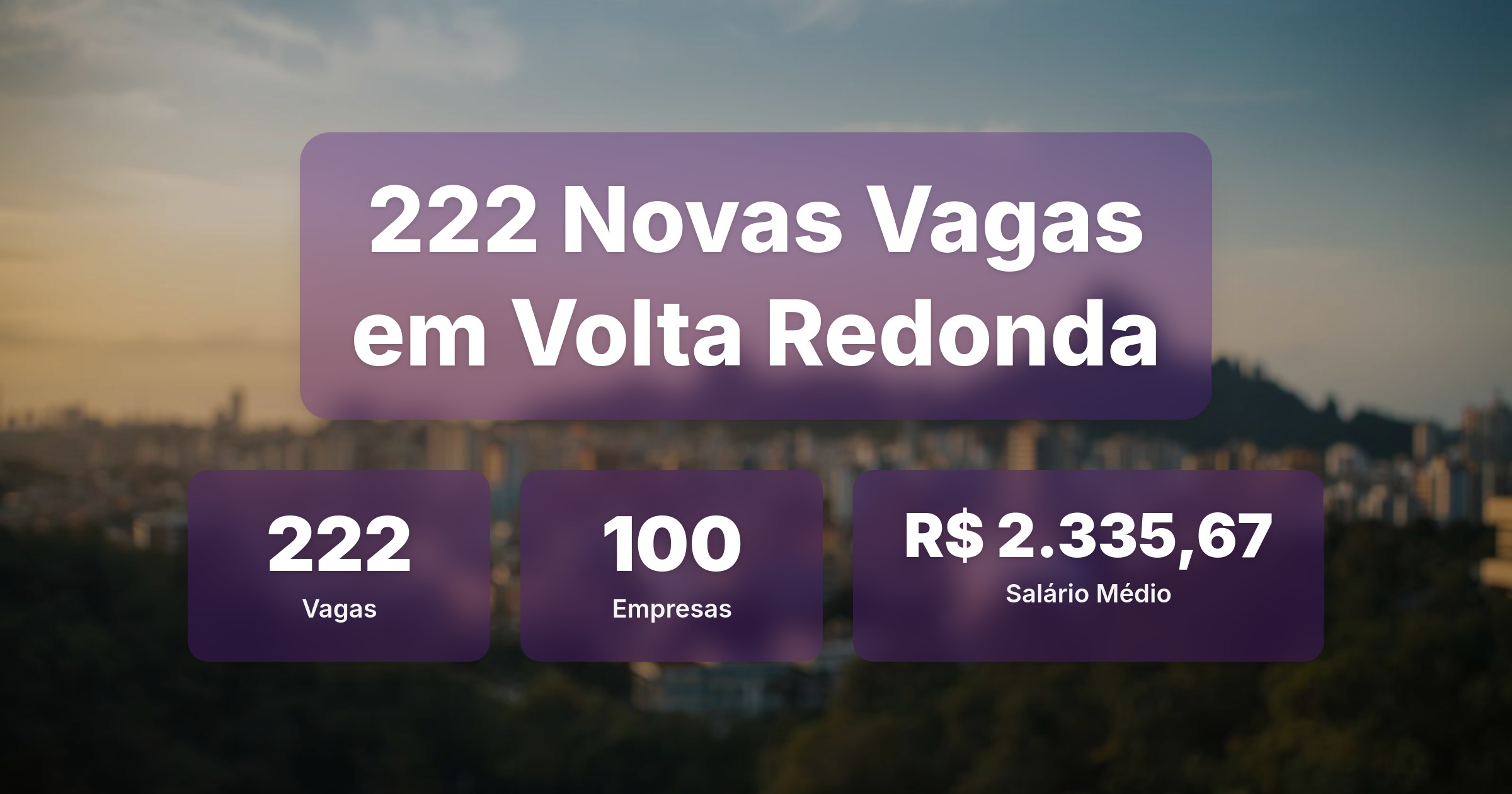 222 Novas Vagas de Emprego em Volta Redonda - 17/04/2026 - Análise completa com salários, empresas contratando e oportunidades nos setores de vendas e tecnologia